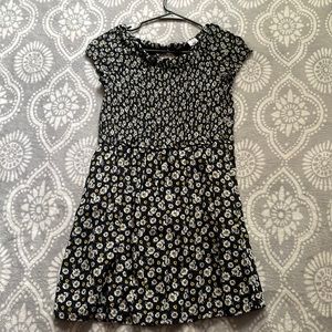 abercrombie kids black dress with daisies.